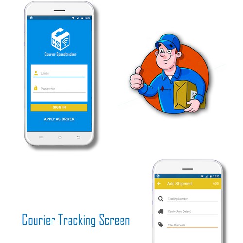 Courier Speedtracker app design