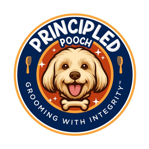 Logo design concept for Principled Pooch