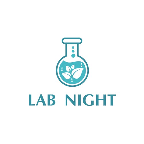 Logo for laboratory cocktail night in Madrid.