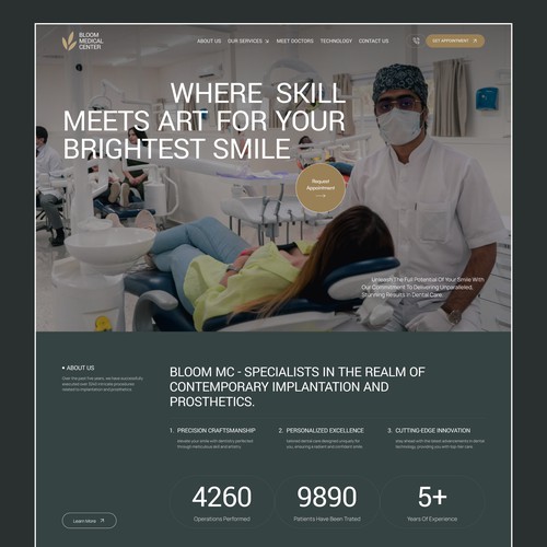 Dental Clinic Website Landing Page Design