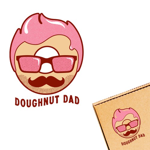 Doughnut Dad logo design. Option 2.