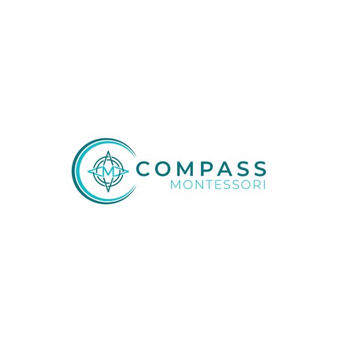Modern logo concept for Compass Montessori