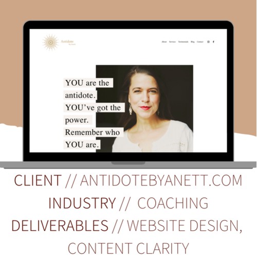 Squarespace website design for empowerment coach