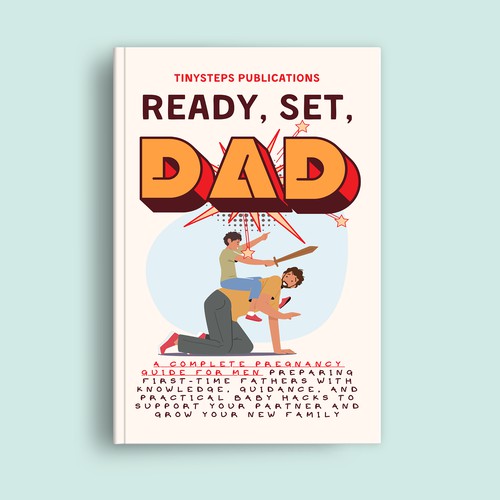 Playful Comic Ebook Cover Design for Dad’s
