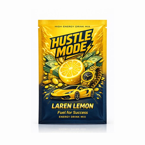 Hustle Mode – Energy Drink Pouch Packaging Design
