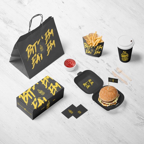 Packaging Set Design for Burger Bakar, Malaysia