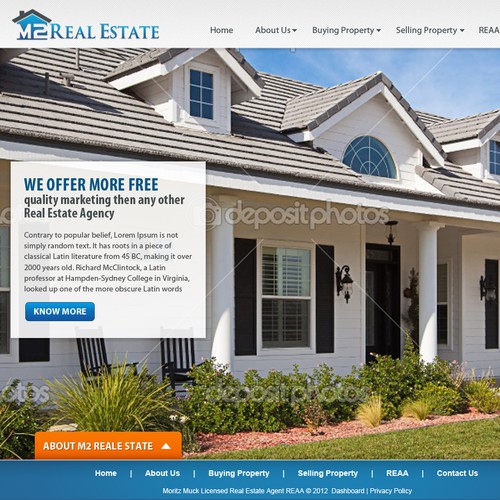 Create the next website design for m2 real estate