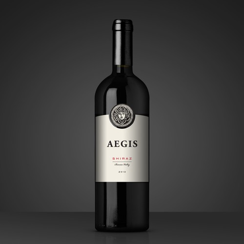 Aegis - Shiraz - Wine Label Design