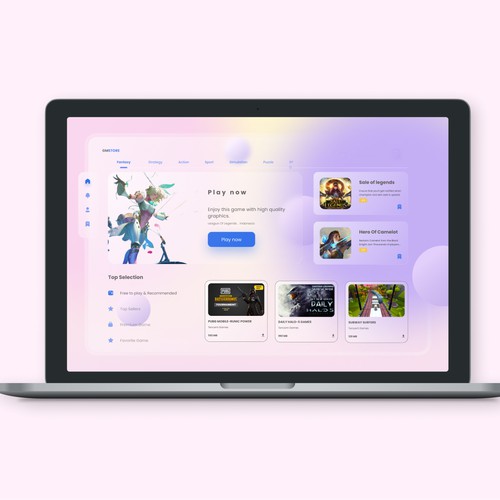 Gaming Dashboard Design