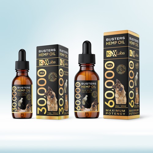 Hemp oil label and packaging design