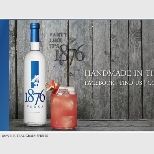 1876 Vodka Website Homepage design