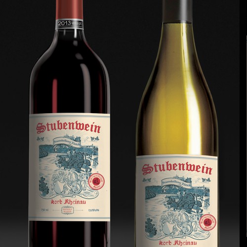 Wine label design.