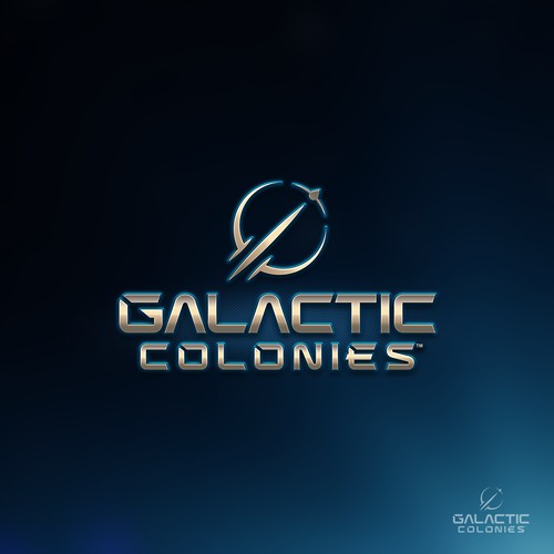 Galactic Colonies Sci-Fi Game logo (1-to-1 project)