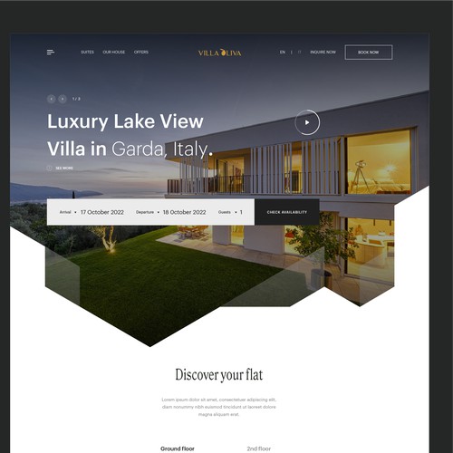 Webdesign for a luxury villa