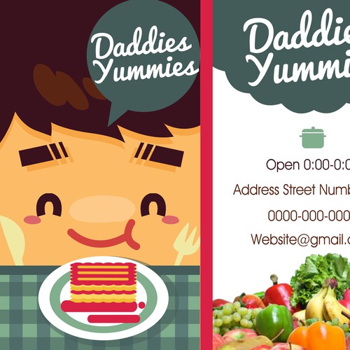 Creative name card of healthy artisan food for children - Daddy Yummies