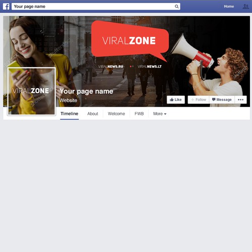 Facebook cover design for Viral News