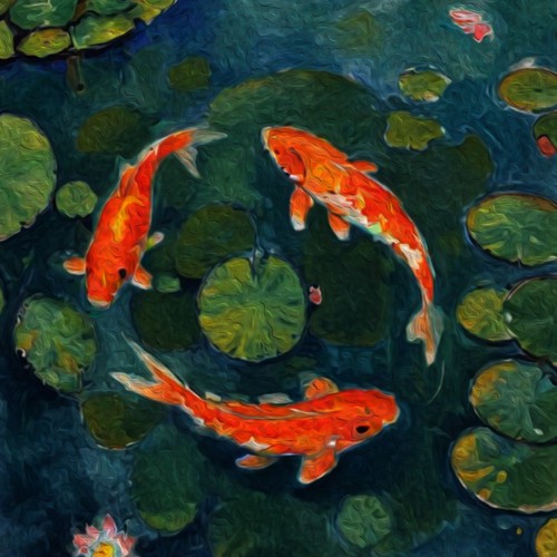 Japanese koi fish illustration