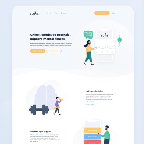 Website for a Wellbeing App
