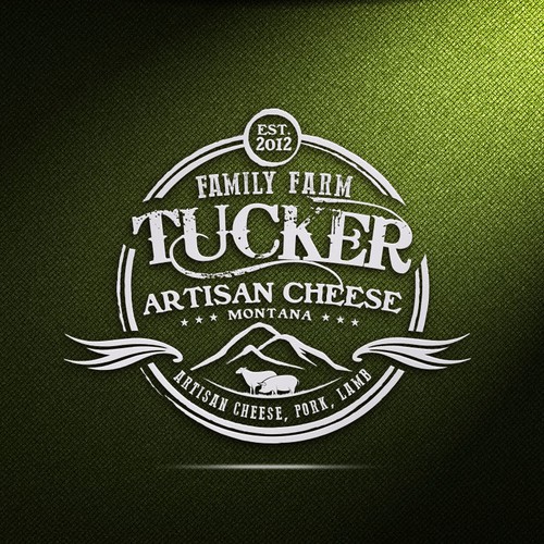 Farm logo for european style sheep cheese and pasture pork