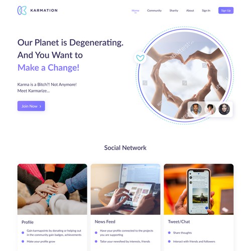 Karmarize Landing Page Website