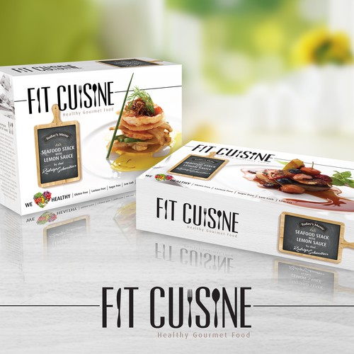 Logo and package for  brand "Fit Cuisine" (Frozen food)