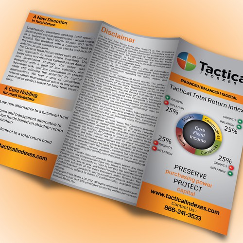 3 Fold Flyer design for Tactix Capital