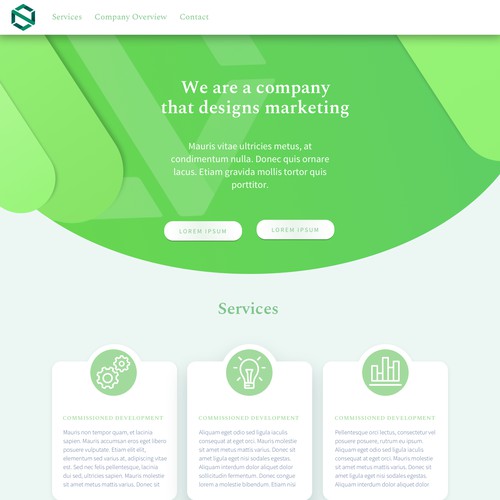 Homepage Design for marketing company