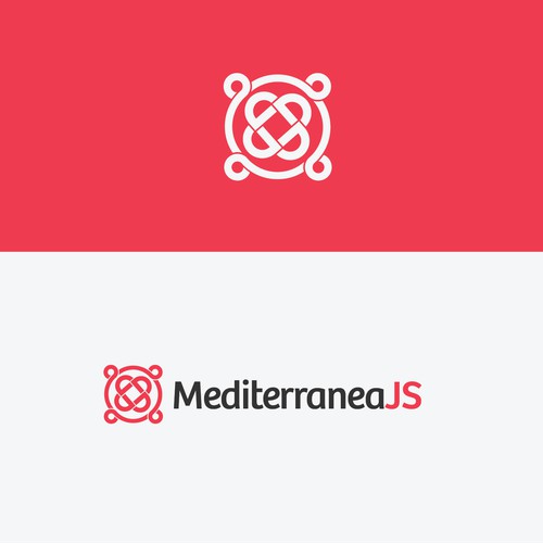 Craft a logo for a JavaScript conference, mediterranean style