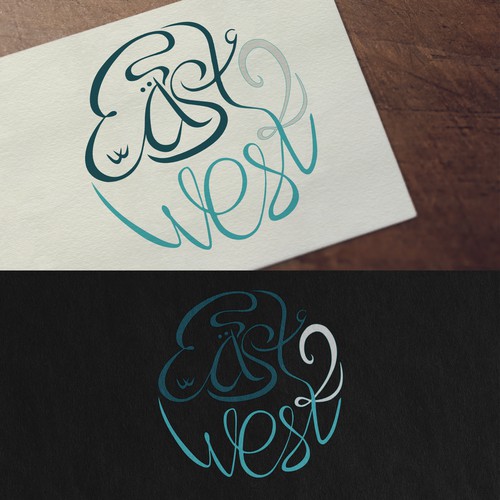 Logo for a restaurant "East 2 West"
