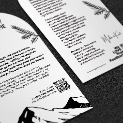 Feedback & Note of Appreciation Card Design