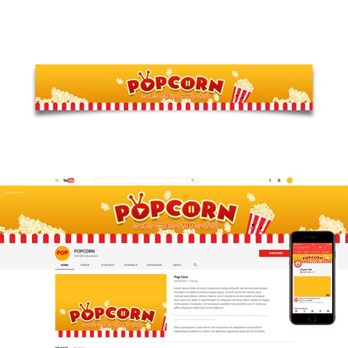 POPCORN YT BANNER