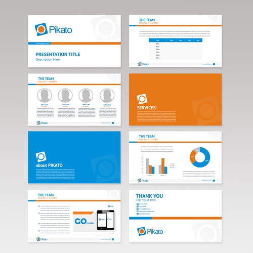 Client presentation PowerPoint Template for Pikato
