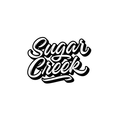 Fun brush lettering logo concept