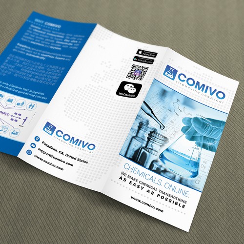 Modern brochure for company in medical transactions