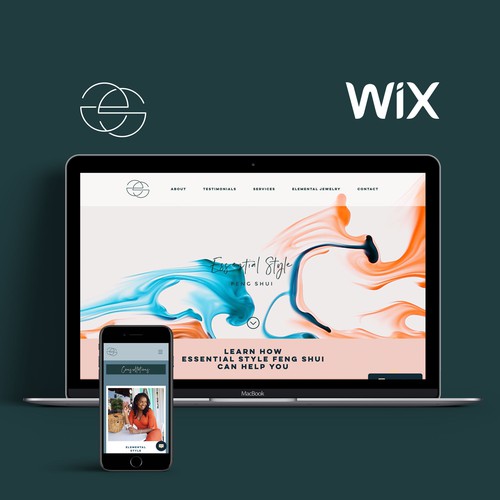 Essential Style Feng Shui branding and Wix website