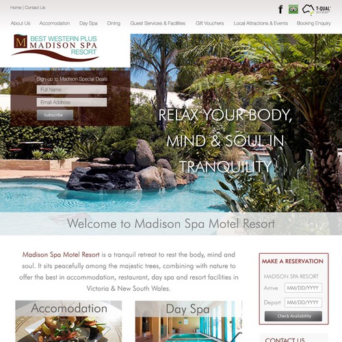 Spa Resort Website Design
