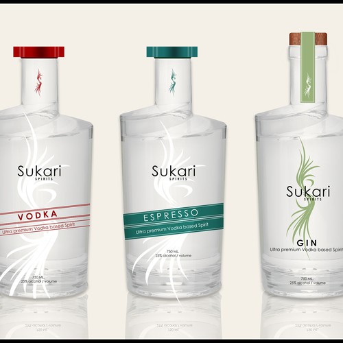 Vodka bottle label design