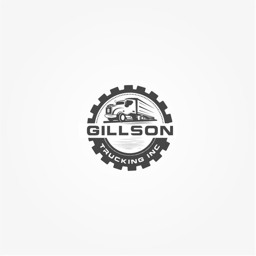 Gillson Trucking logo design 