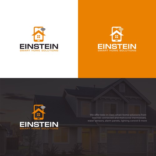 A simple logo for smart home solutions 'Einstein'