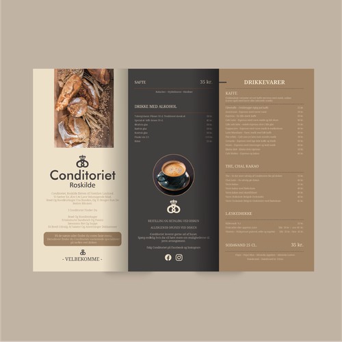 Conditoriet Menu design