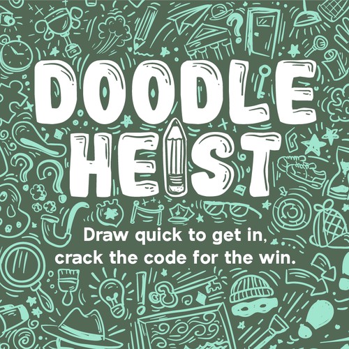Doodle Heist board game box design