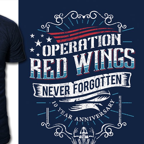 Operation Red Wings 10 Year Anniversary Tee Shirt
