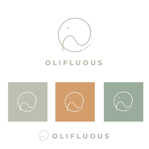 Olifluous Logo - Abstract Elephant