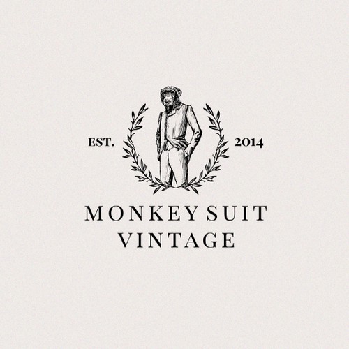 Partner with an established vintage suiting co in creating modern vintage monkey logo design