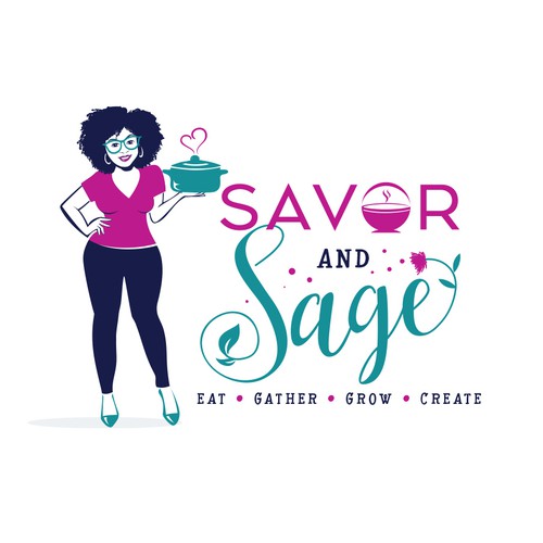 Foodie Blog Character Logo