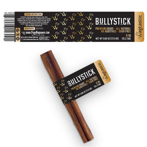Cigar Label for Bullystick for dogs