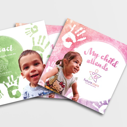 Referral card and flyer for childcare educational center