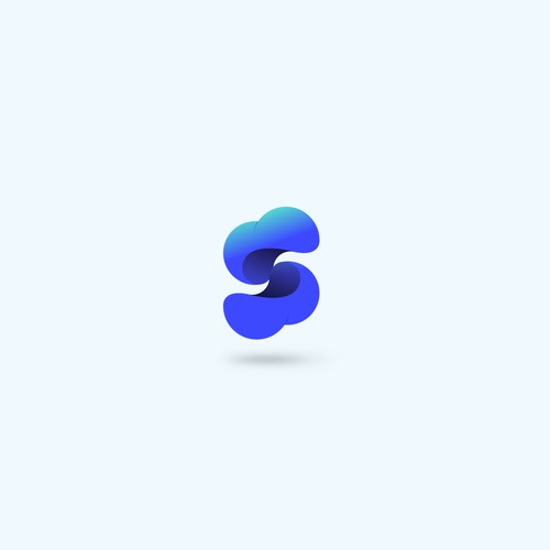 Modern S letter Cloud logo