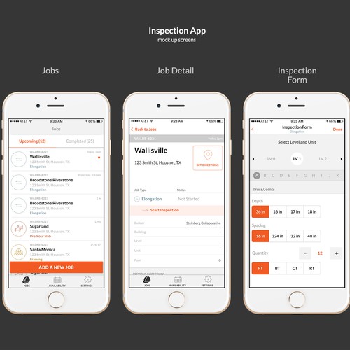 Inspection App design entry