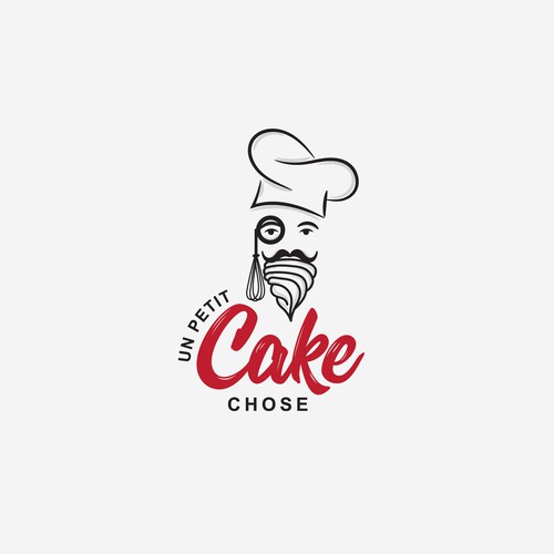 fun yet serious logo for a male pastry chef who bakes healthy pastries.